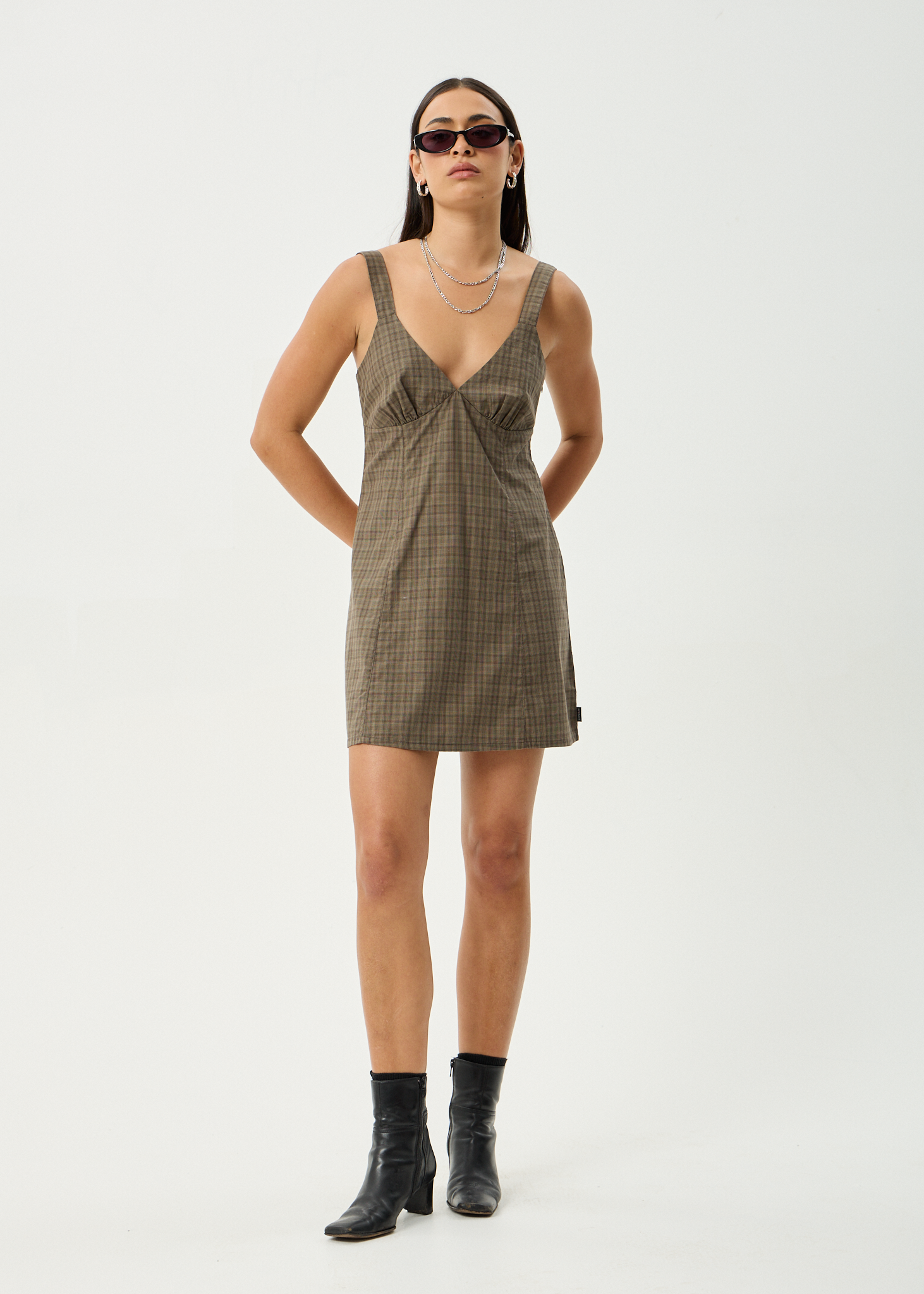 afends mini dress AFENDS Womens Leo - Seersucker Mini Dress